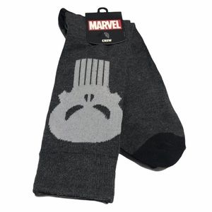 Marvel The PUNISHER Logo Crew Socks 10-13 Bioworld